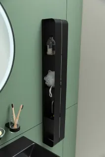 Полка Aquanet Магнум 326458 130 см чёрный матовый